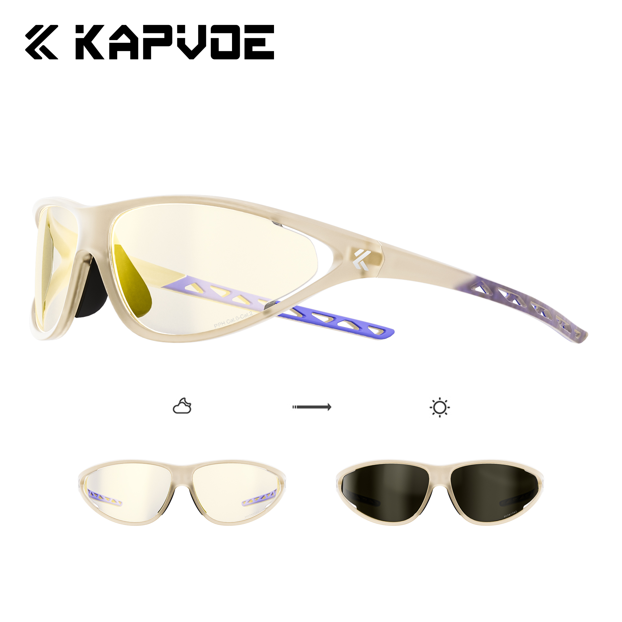 Mountain Biking Sunglasses - Kapvoe Hiking Sunglasses Camping Fashion Sunglasses