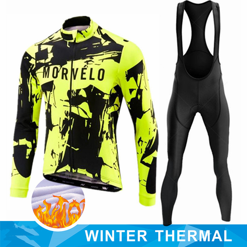 Mountain Biking Uniform - MORVELO Winter Thermal Fleece Long Sleeve