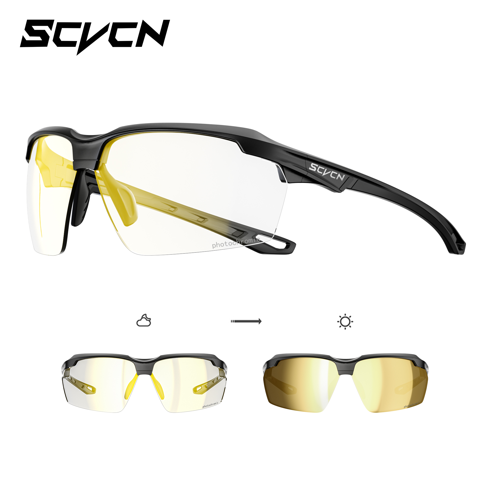 SCVCN UV400 Photochromic Hikin - đánh giá và giá Mountain Biking Sunglasses