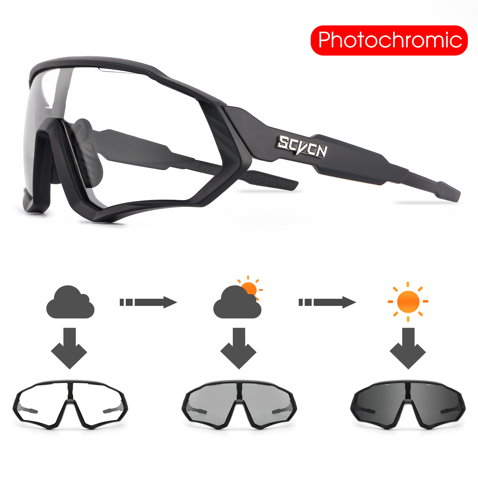 SCVCN Hot Photochromic Cycling - đánh giá và giá Mountain Biking Sunglasses